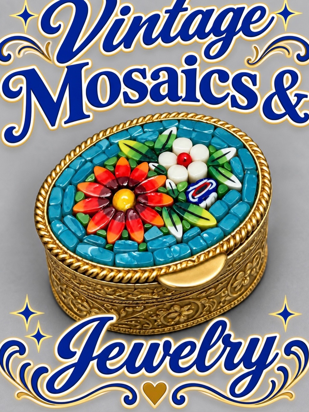 Oct 13th Vintage Mosaic Jewelry and Giveaways
